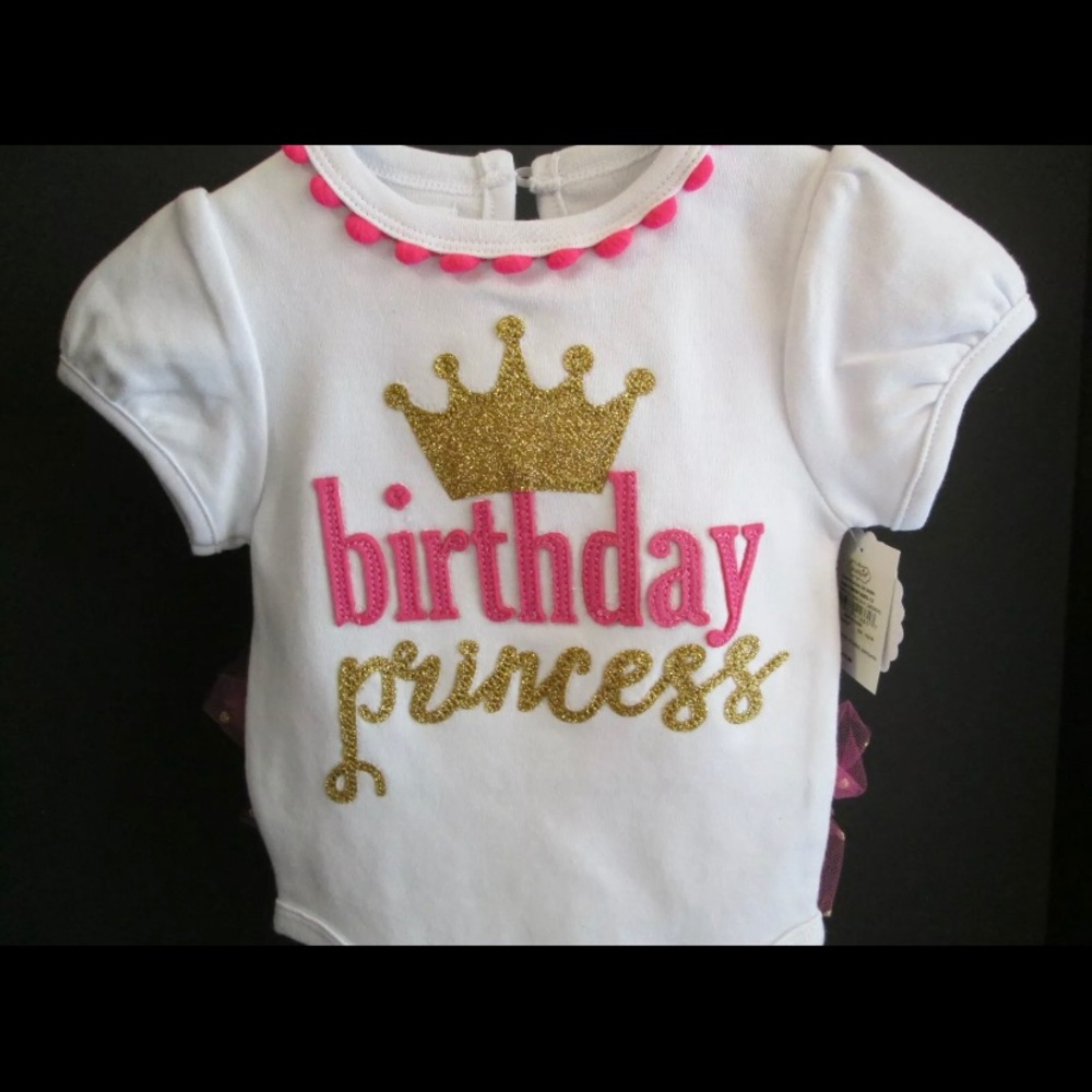 Mud pie birthday princess crawler , 9-12 mths!